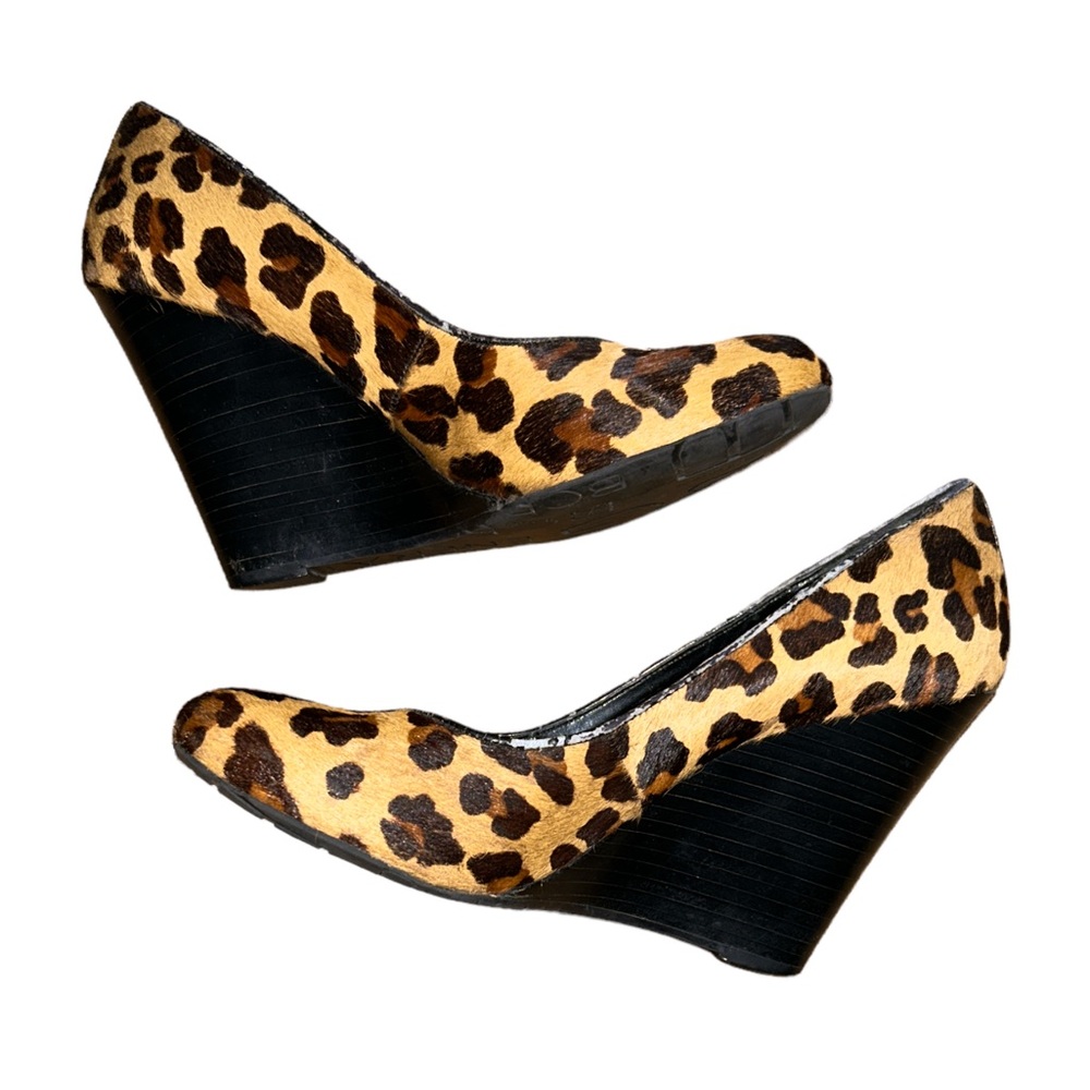 BCBG GENERATION 7 37 Y2K cow fur hide leopard leather